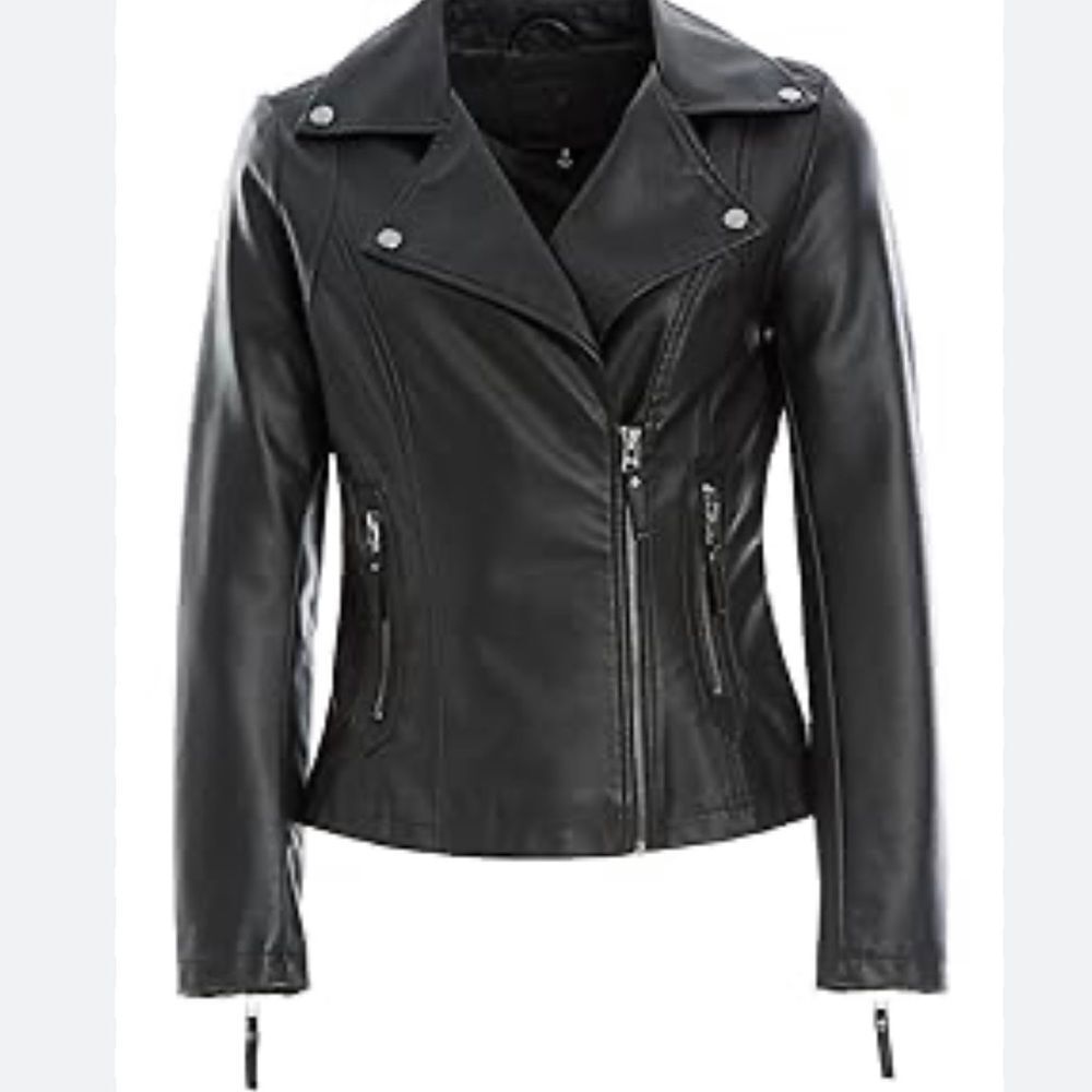 Max Studio moto vegan Leather Jacket